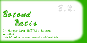 botond matis business card
